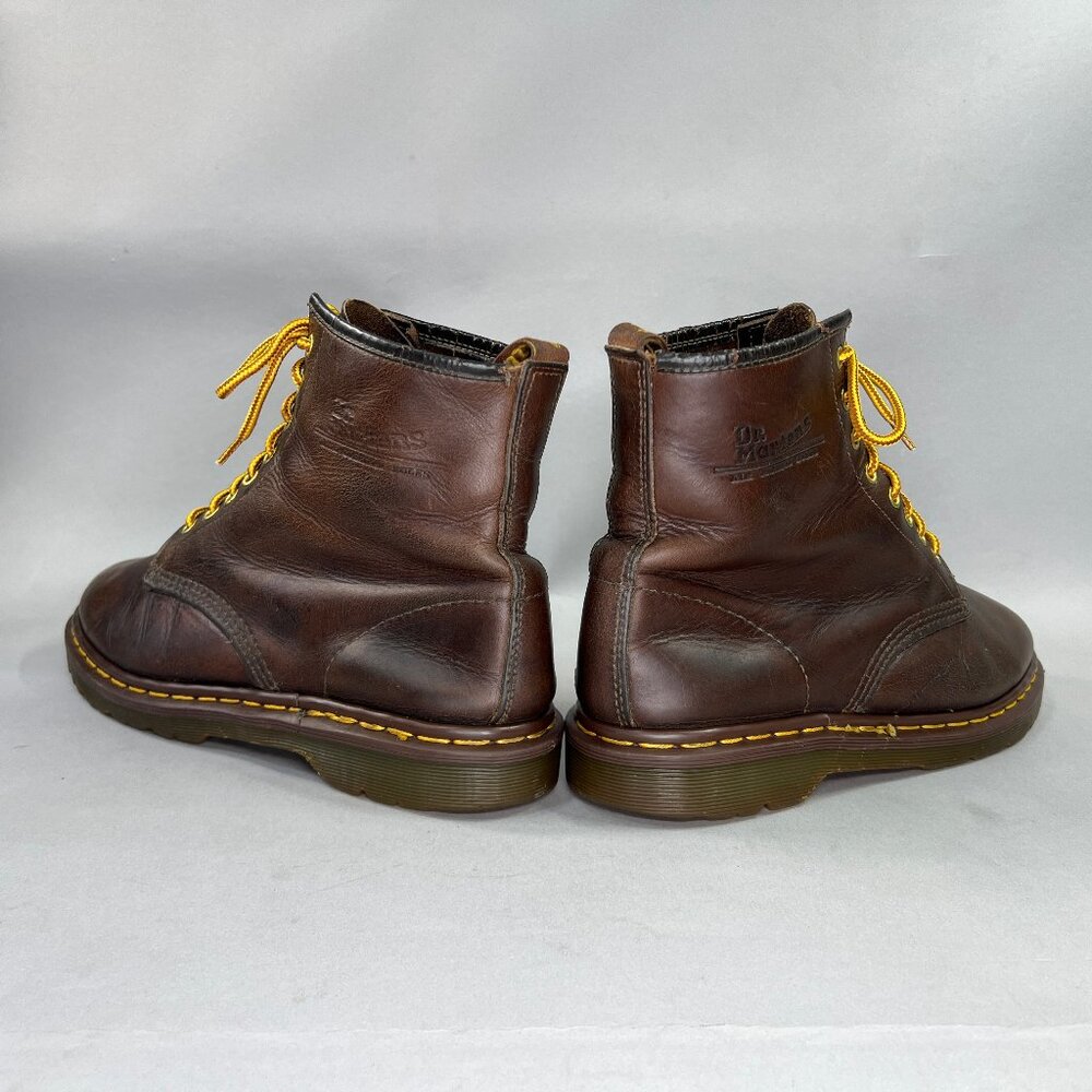 Dr. Martens 1460 Ben Boots Men's Size 10 Brown Leather Made In England Lace Vtg - Picture 8 of 16